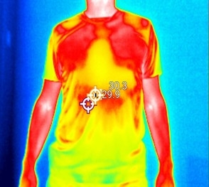 Example of a thermal image taken before training for anterior part of the body